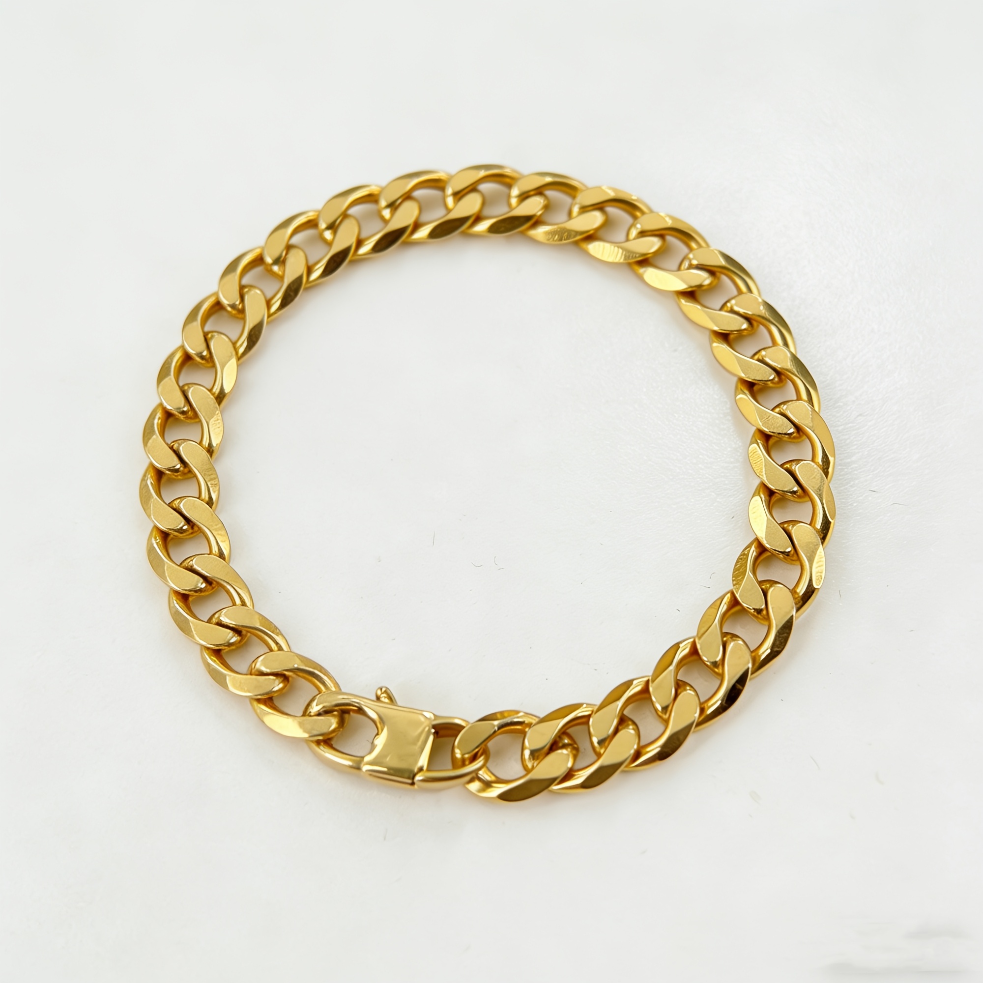 Men's 18K Plated Golden Cuban Bracelet — Hip-Hop Style