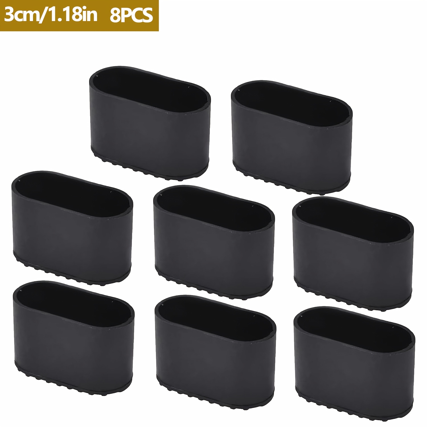 Image of 8pcs Oval Chair Leg Covers - Flexible Furniture Pads, Table Leg Covers, Floor Protectors For Sofas And Stools - , Furniture Protection | | Protection, Furniture Legs