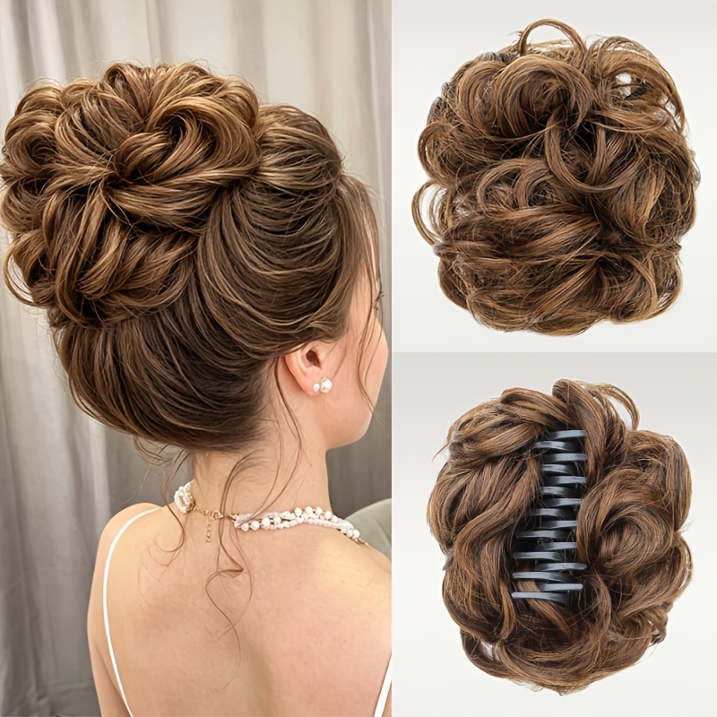 TEMU Claw Clip Ponytail Extension - Synthetic Hairpiece For Women, Fake Wig Updo For Daily/party/cosplay