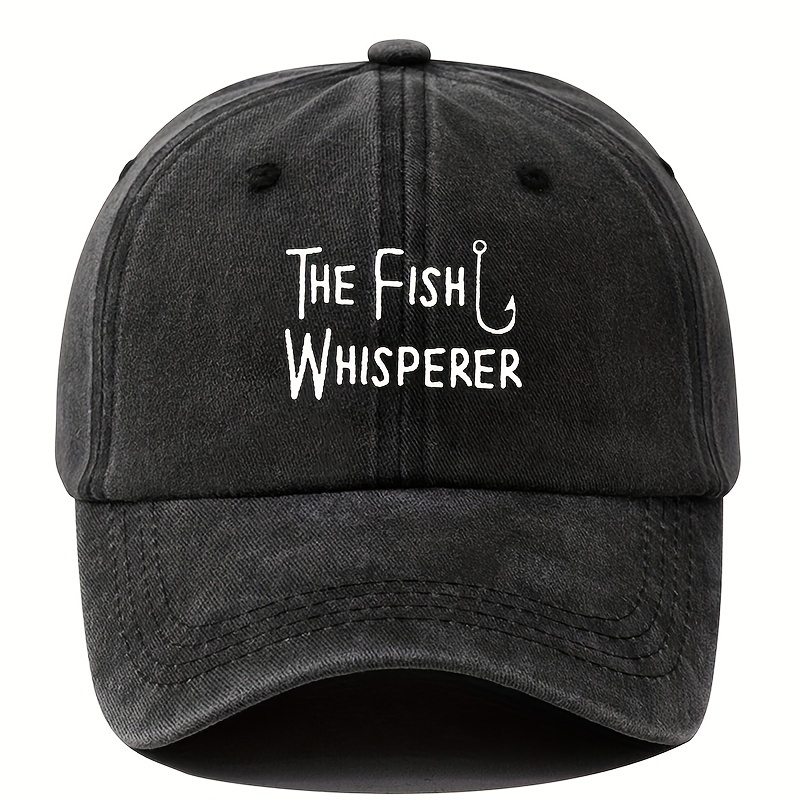 

Baseball Cap For Men - Casual Polyester Cap With Embroidered Lettering, Outdoor Fishing & Travel Compatible, Unisex Adjustable Snapback Hat