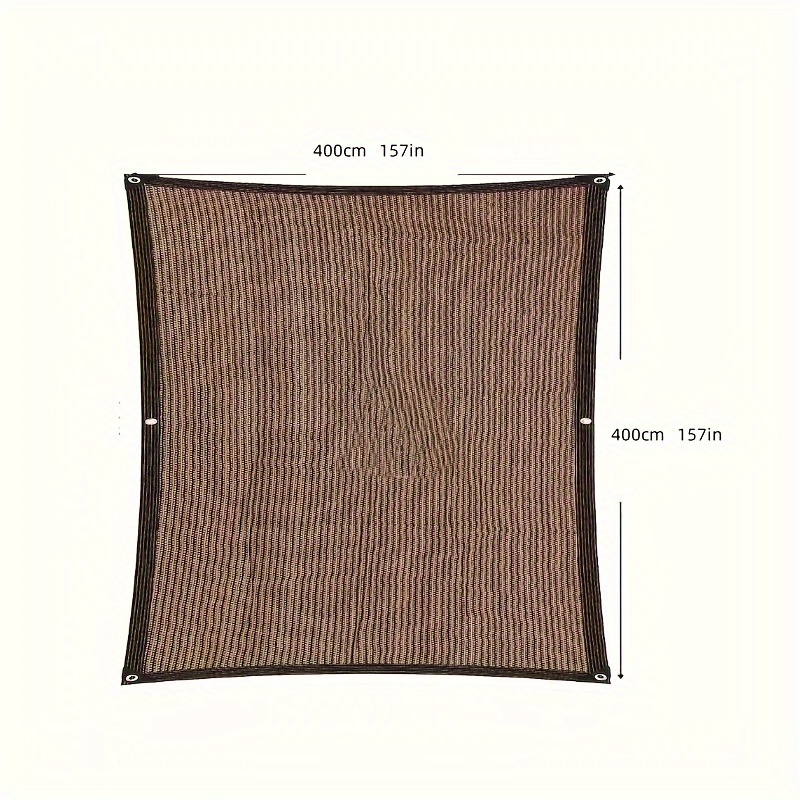 TEMU 1 Stück UV-beständiges braunes Sonnenschutzgewebe – geeignet für Außengärten, Terrassen, kleine Pavillons, Gewächshäuser Pergola-Abdeckungen