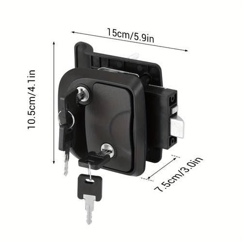 2pcs rv entry door lock handle knob rv door lock replacement camper trailer w 8 keys fits 2 75 x3 75 lock hole