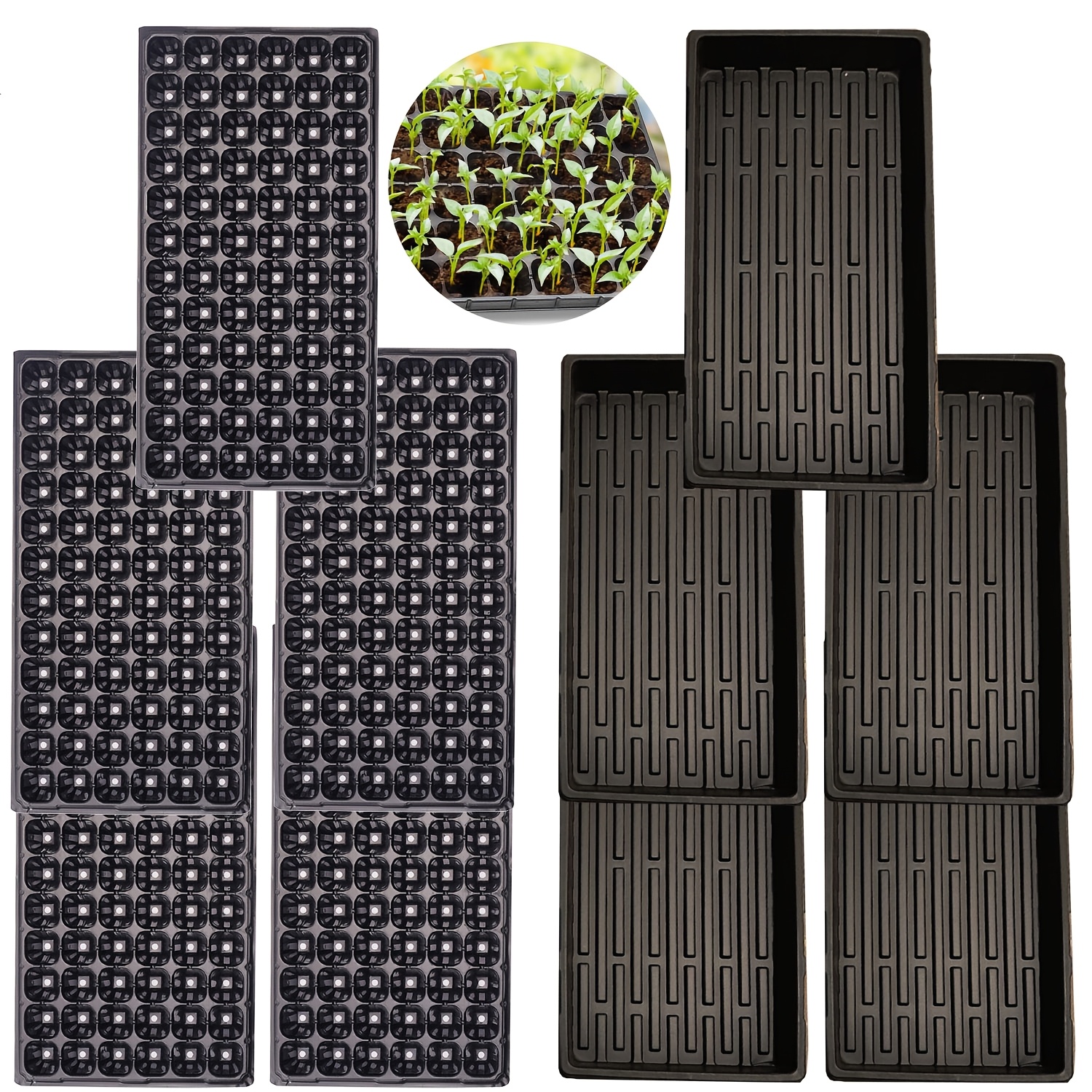 

Seed Starter Trays, Seedling Plastic Nursery Tray Growing Trays Plant Germination Starter Tray 72 Cell Plug Tray