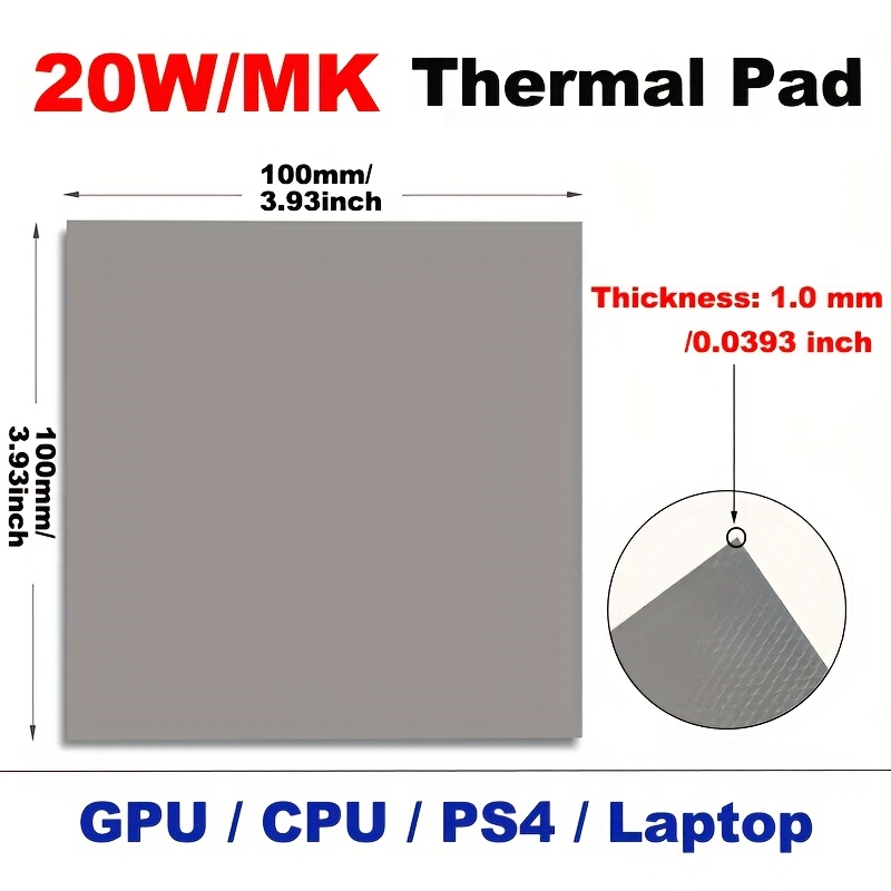 thumbnail image 2 of Pxyelec High Purity 15 X15 X 1.0mm Laptop GPU CPU Heatsink Thermal... 2 of 14