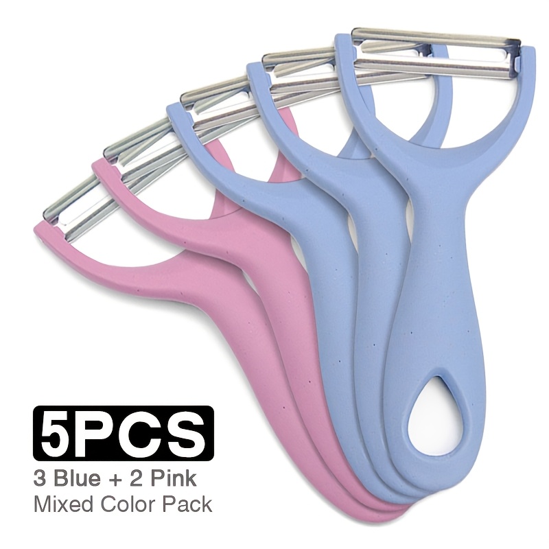 5pcs Stainless Steel Peeler Set - Budget-friendly Multifunctional Kitchen Gadget With Protective Cover, High- Fruit & Vegetable Prep Tool