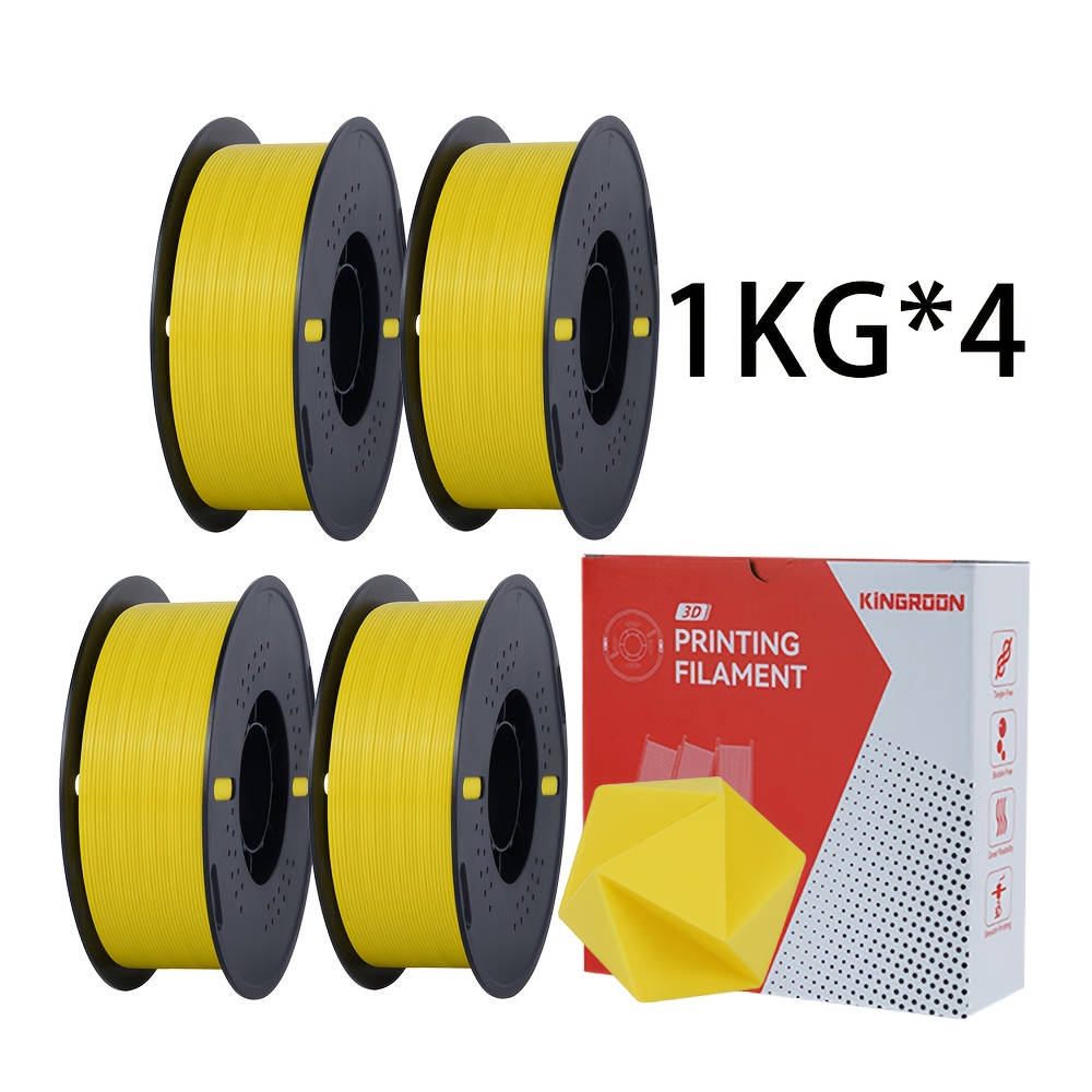 Image of Kingroon 4kg Pla Filament Compatible For Fdm 3d Printer - 1.75mm Spool, Multicolor Wound No Bubble Suitable For Fdm/fff 3d Printers, Bubble-free For,, &
