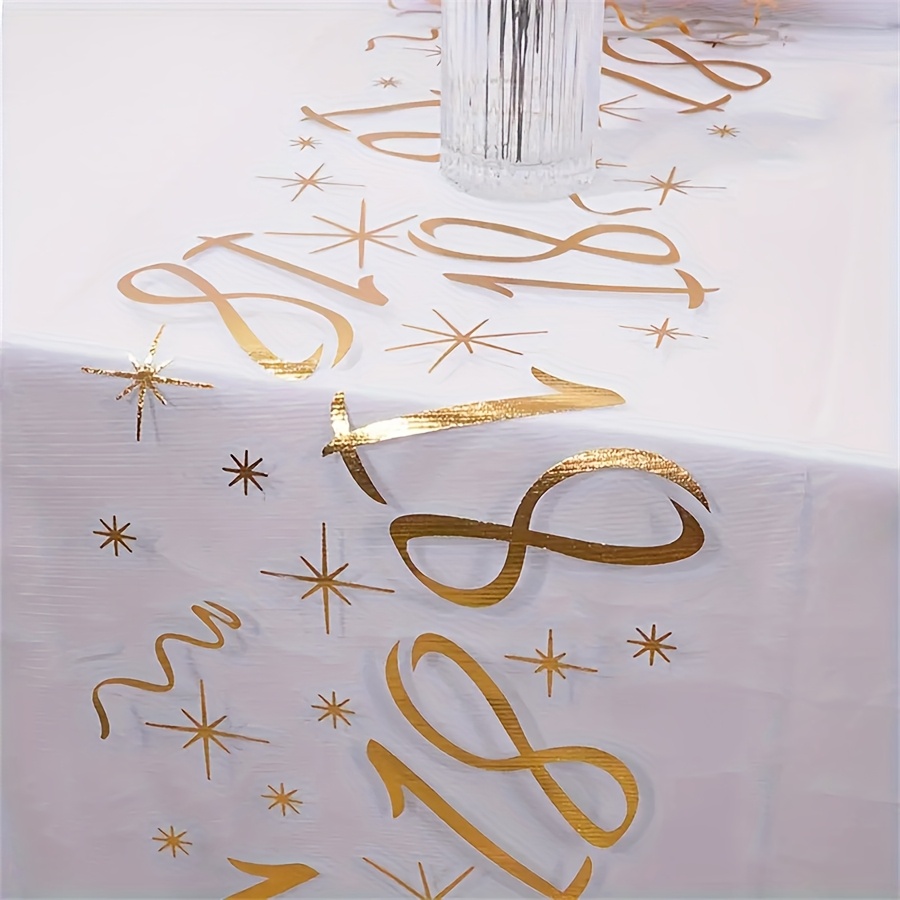 TEMU 1pc Of Digital Birthday Table Flag Made Of Mesh Polyester, Heat-resistant And Durable, Suitable For Decorations For Adult Ceremonies, Birthdays,