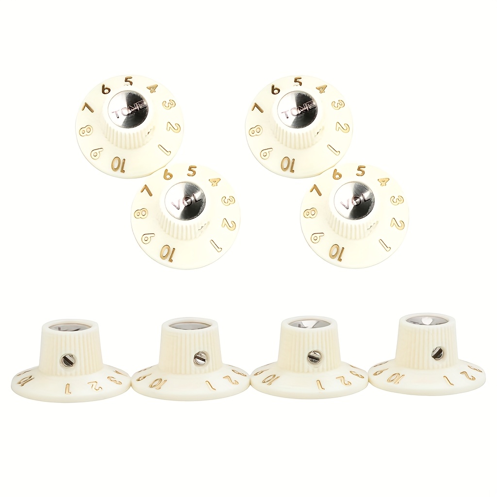 Musical Instrument Accessories Guitar Knob Vintage White/Black 2T2V