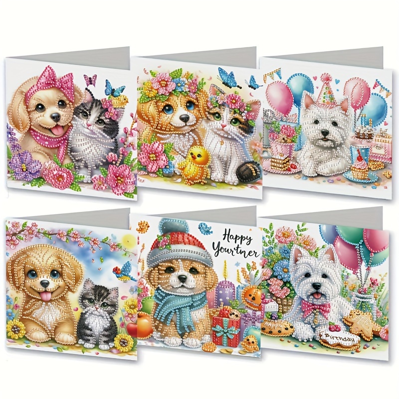 

6pcs Greeting Set - Cat & , For