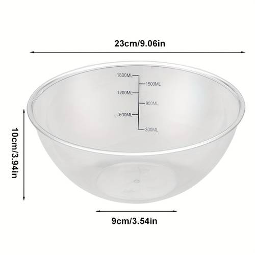 item picture 1pc or three pieces of plastic salad bowls suitable for home use mixing and serving tea in restaurants round transparent bowls are resistant to drops