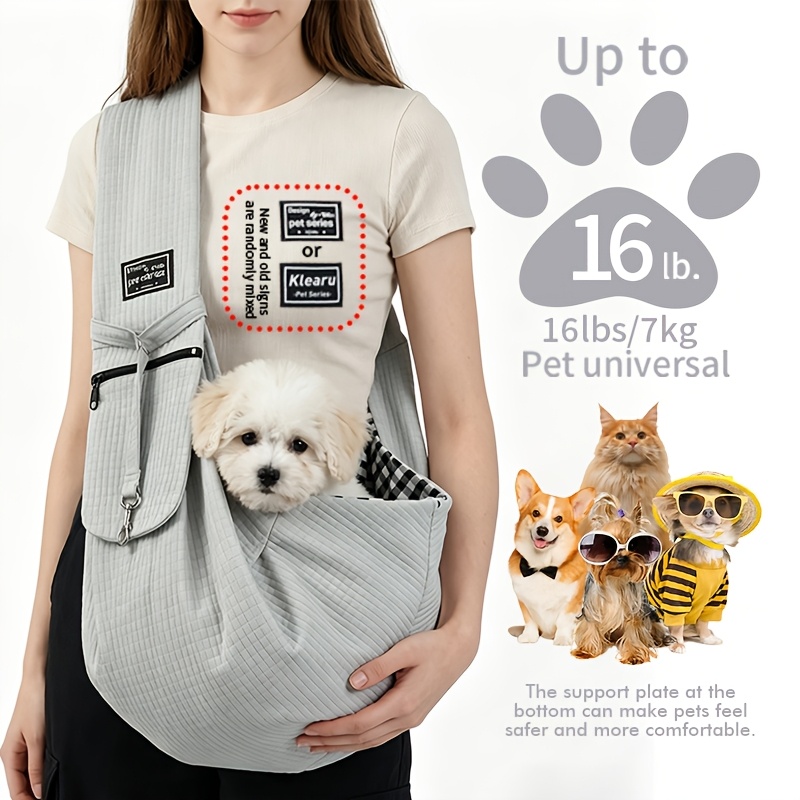 TEMU Small And Medium Pet Cat And Dog Harness, Suitable For Outdoor Travel, Breathable, Water-repellent, Large-capacity Dog Outing Bag, Foldable And