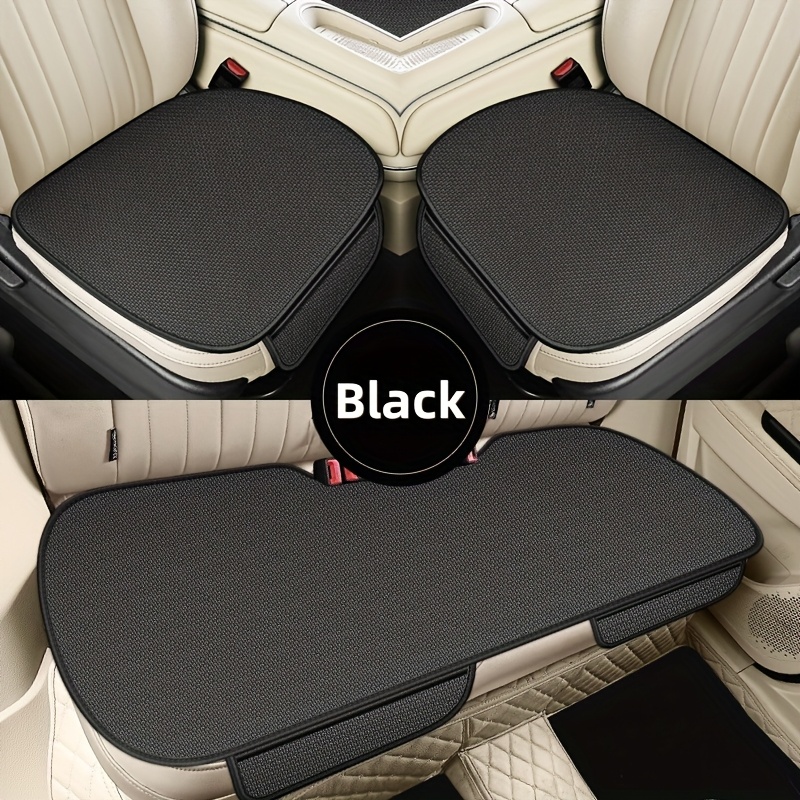 TEMU 3pcs Car Seat Covers, 2 Front Bottom & 1 Rear Bottom Long Seat Covers, Ice Breathable Fit Seat, Fits Most Car Interior Accessories, Car Seat