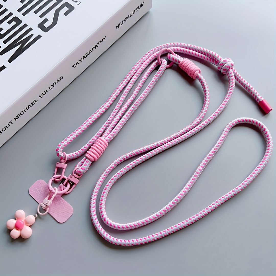 E-shop Farbenfroher Handyhalter mit Doppelter Nutzung als Umhänge- und Handtasche, Verzierung mit Blumencharm – Vielseitiges Taschenaccessoire