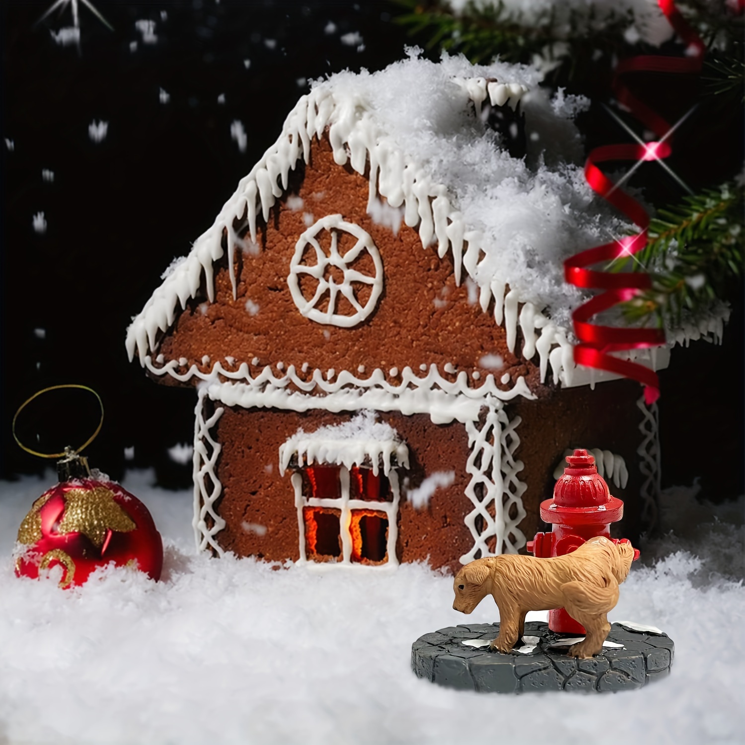 Boîte Aux Lettres De Noël En Résine - Décoration Village De Noël - Pour écrire Au Père Noël - Statuette Animale - 4