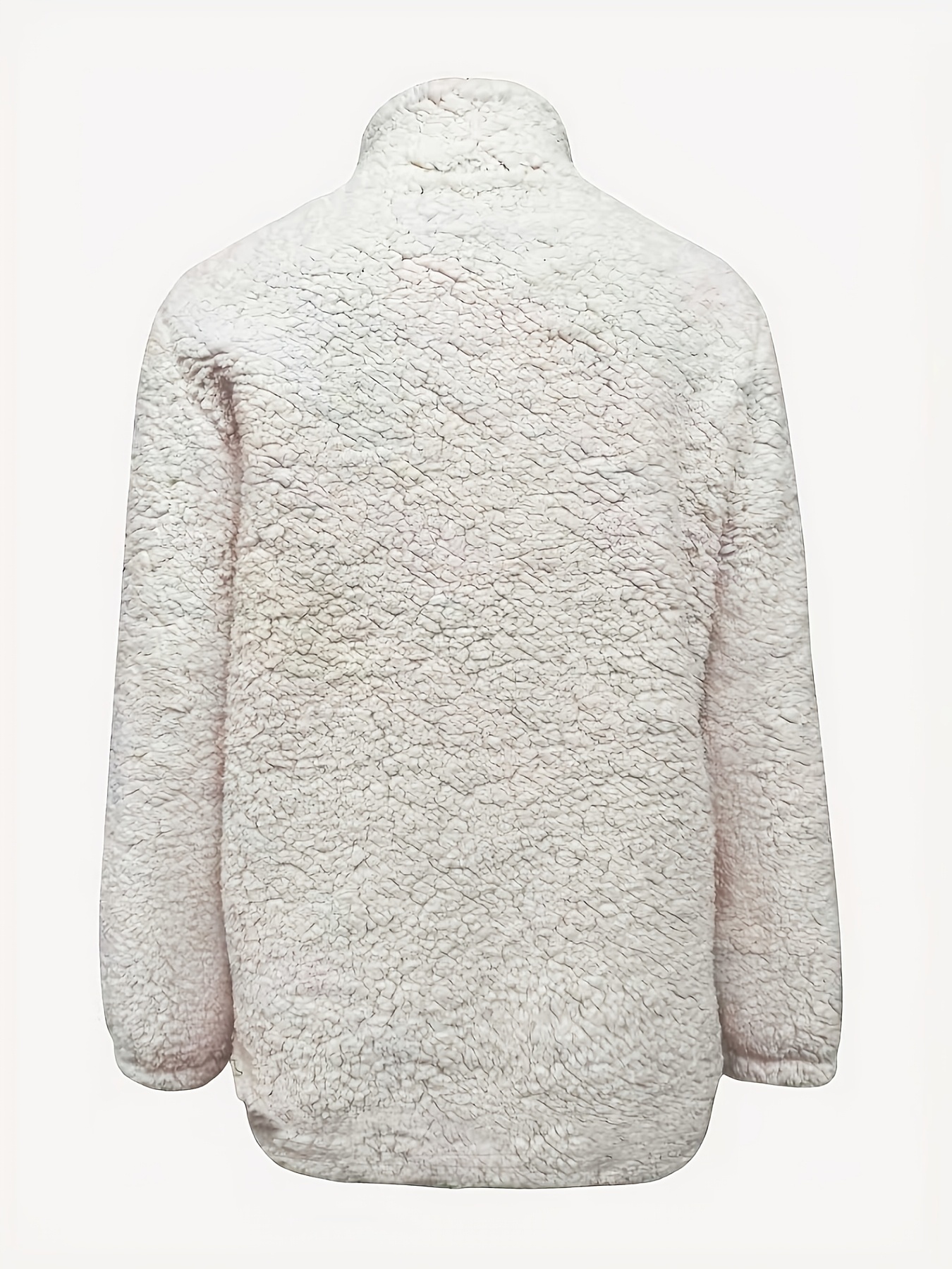 Dames Pluche Fleece Gevoerde Winterjas met Volledige Ritssluiting & Opstaande Kraag - Zachte Rode Jas, Volledige Lengte Rits aan de Voorkant, Machinewasbaar