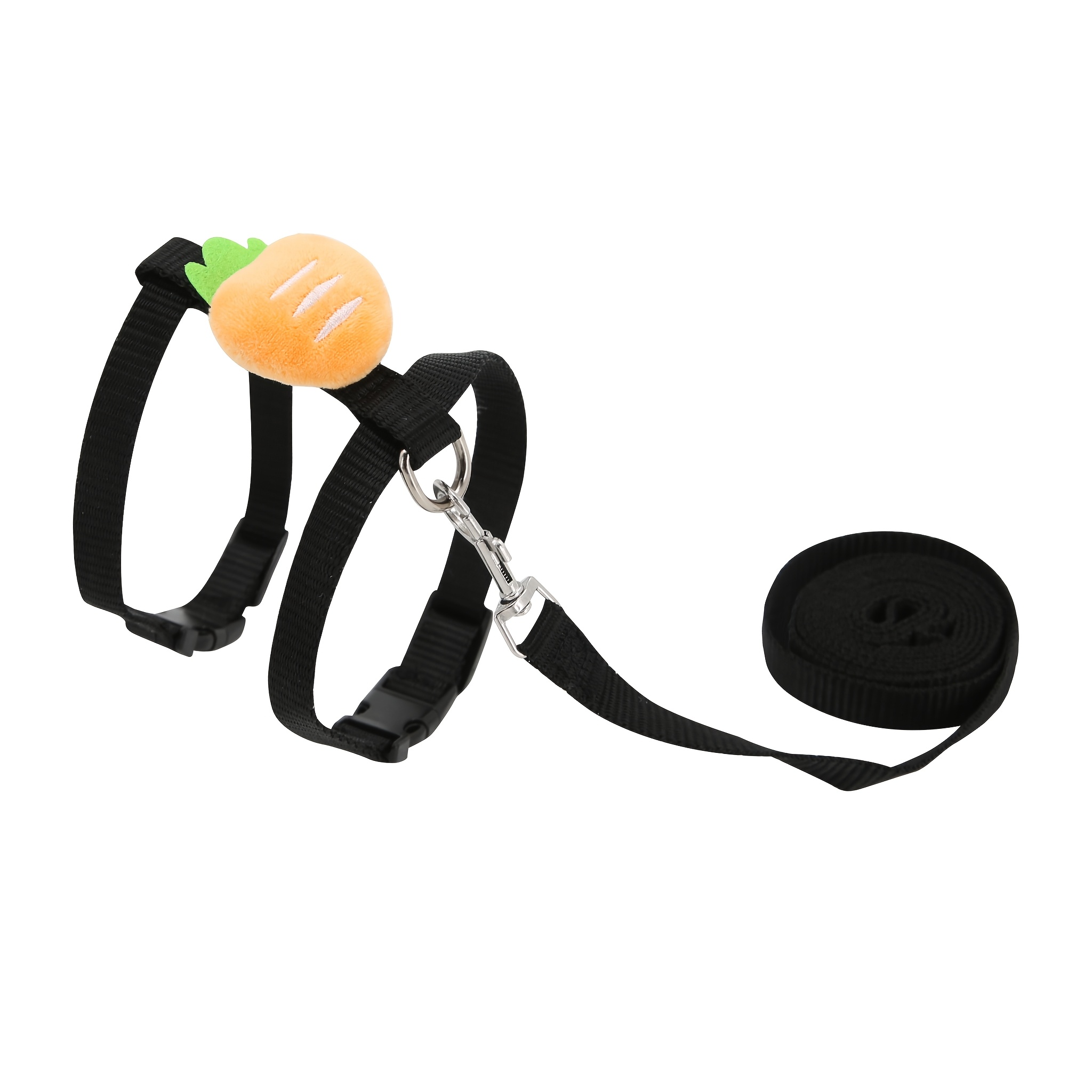 adjustable non choking harness leash system suitable for   rabbits carrot shaped harness with leash sturdy portable collar machine washable training gear for daily outdoor use suitable for pets Product details 0