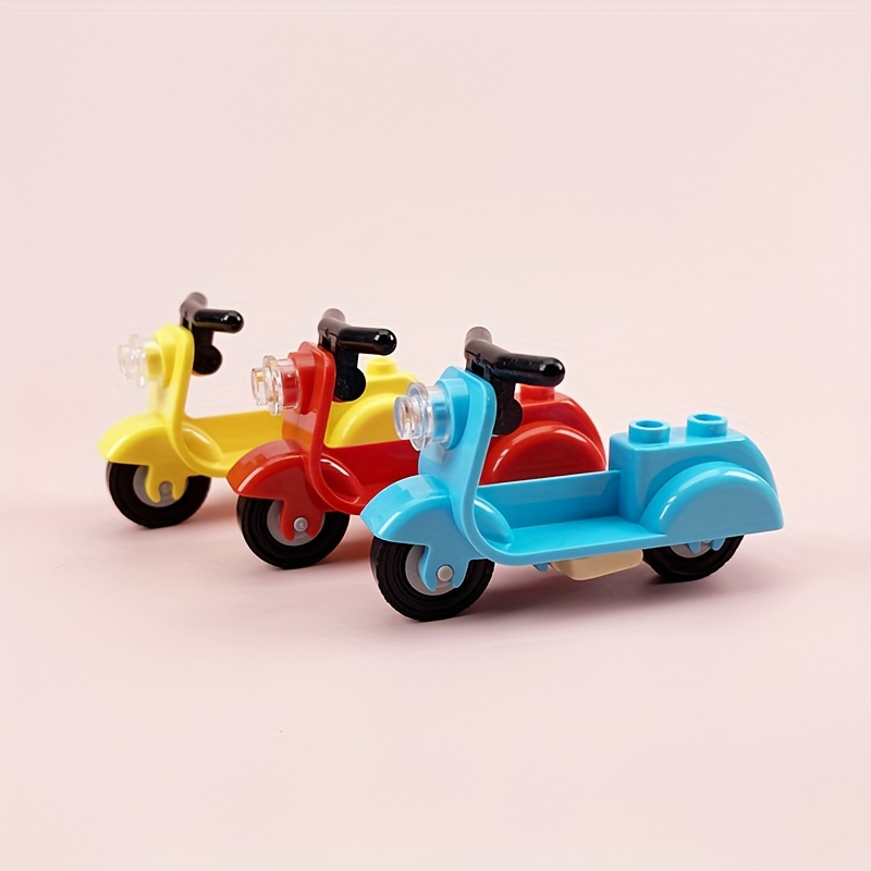 

8pcs Small Building Blocks Toys, Vehicles, Motorcycles, Princess Cars, Pedals, Styling Decoration, Scene Matching, City Transportation