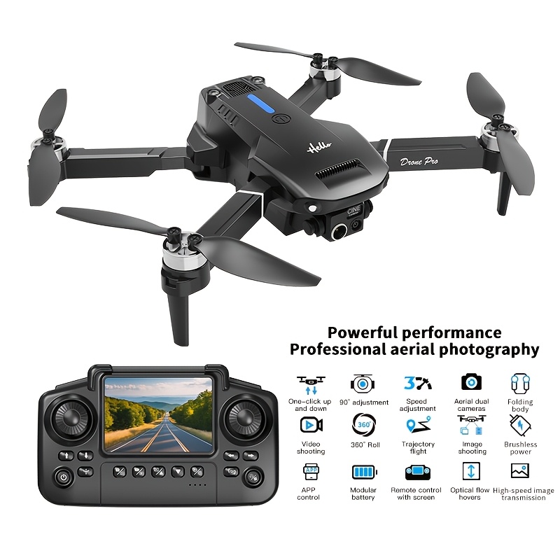 TEMU 2026 E77 Pro New Brushless Drone, Featuring Obstacle Avoidance And A Foldable Fpv Quadcopter, Ideal Present For Novices - Drone With 8k Camera,