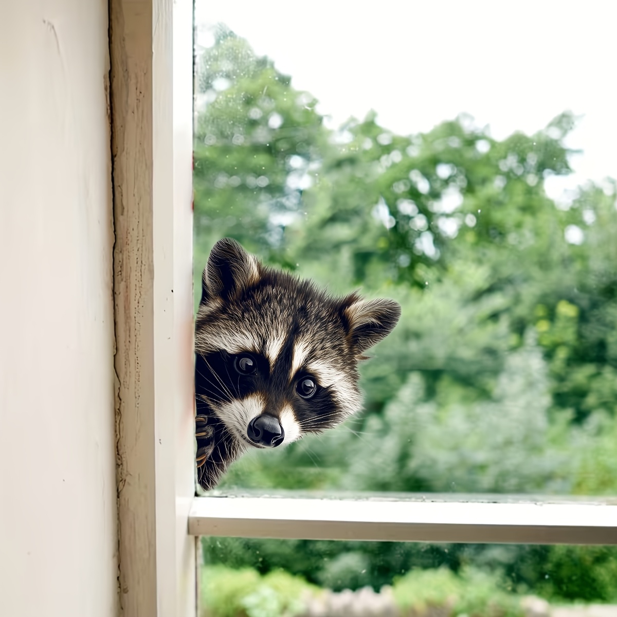 Self-adhesive Decorative Stickers For And Living Room, Featuring A Raccoon Design To Create A Warm And Fun Atmosphere