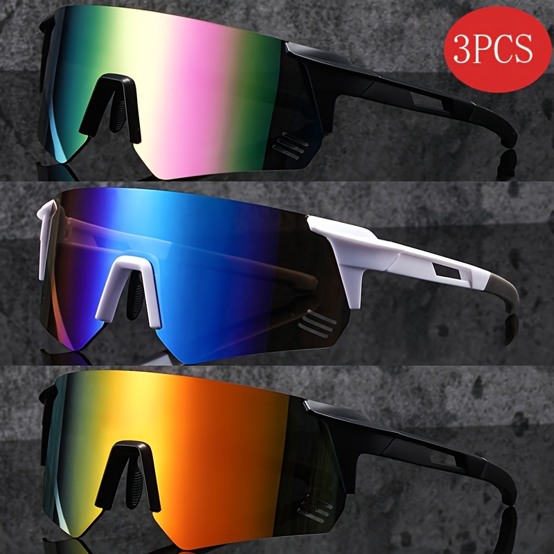 

3pcs Sports Glasses, Cycling Glasses, Golf Glasses, Motorcycle, Racing Glasses