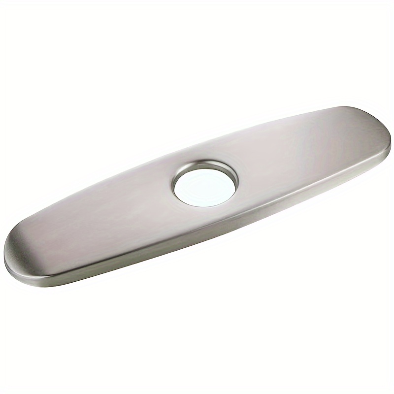 

10-inch Oval Plate, 304 Stainless Steel Faucet Hole Cover For Bathroom Or Kitchen Sink