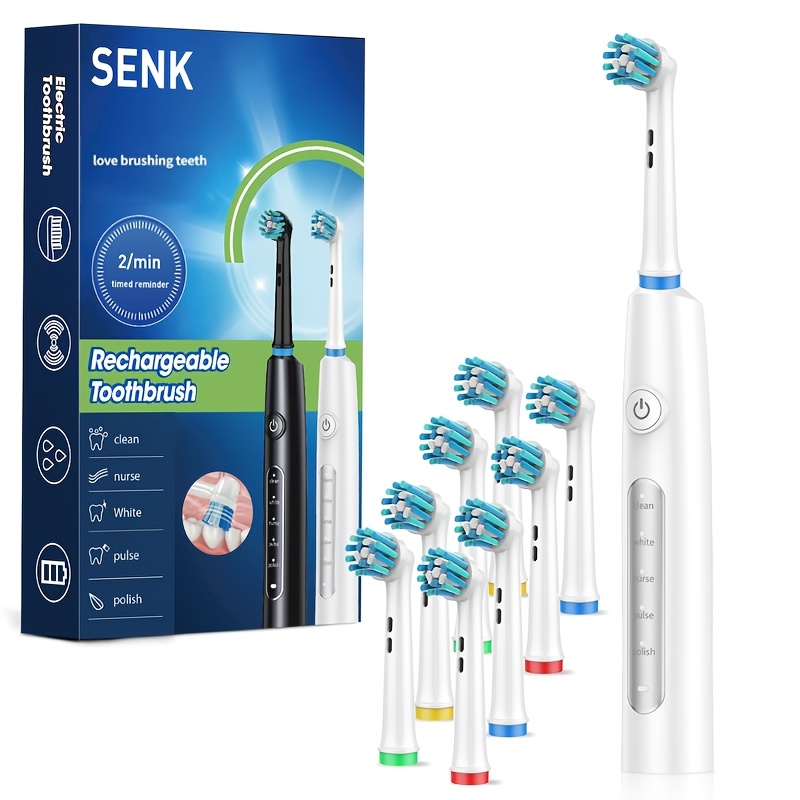 Ip67 Rotating Electric Toothbrush With 5 Cleaning , Type-c Charging, With Reminder Function For Charging Time. Suitable For Daily Household Use And Travel. For