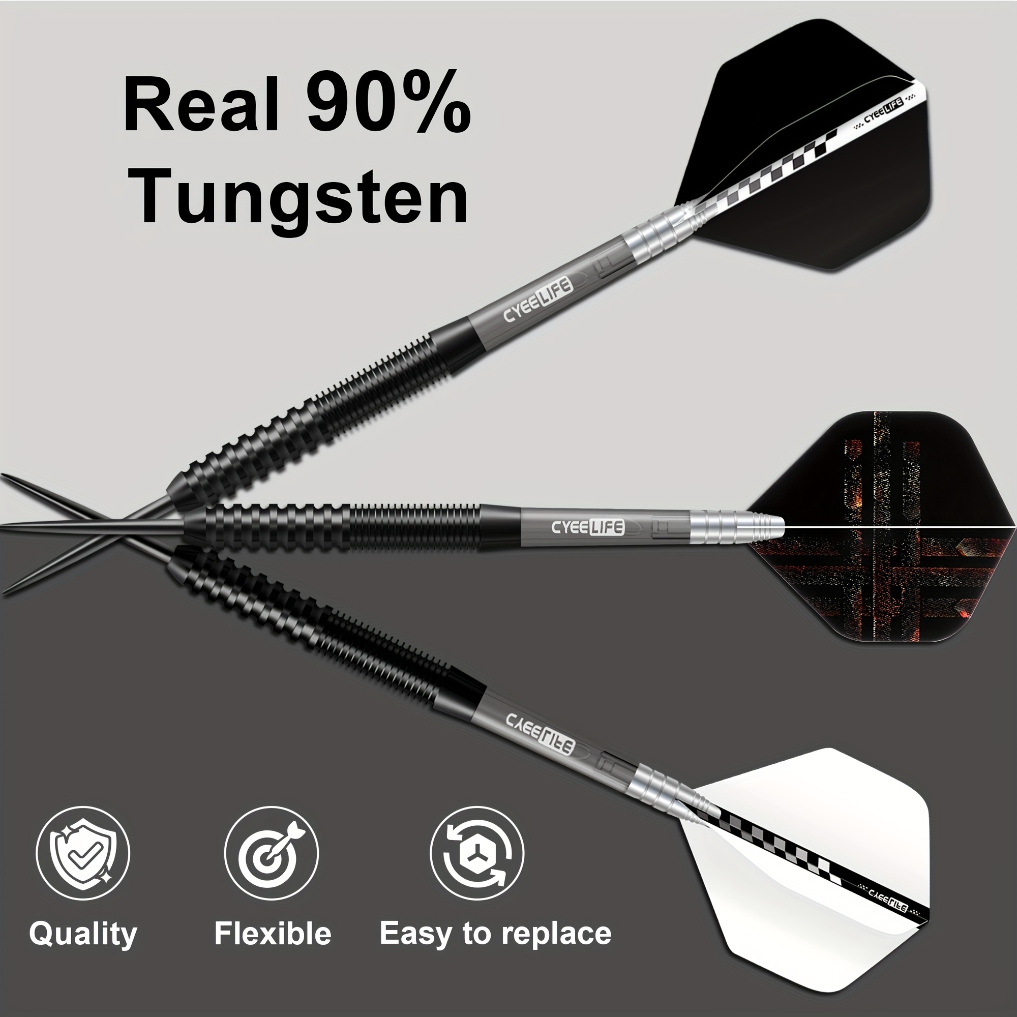 26G Hard Metal Dartpijlen (Totaal Gewicht 28.3G) voor Professionele Competities en Thuisgebruik