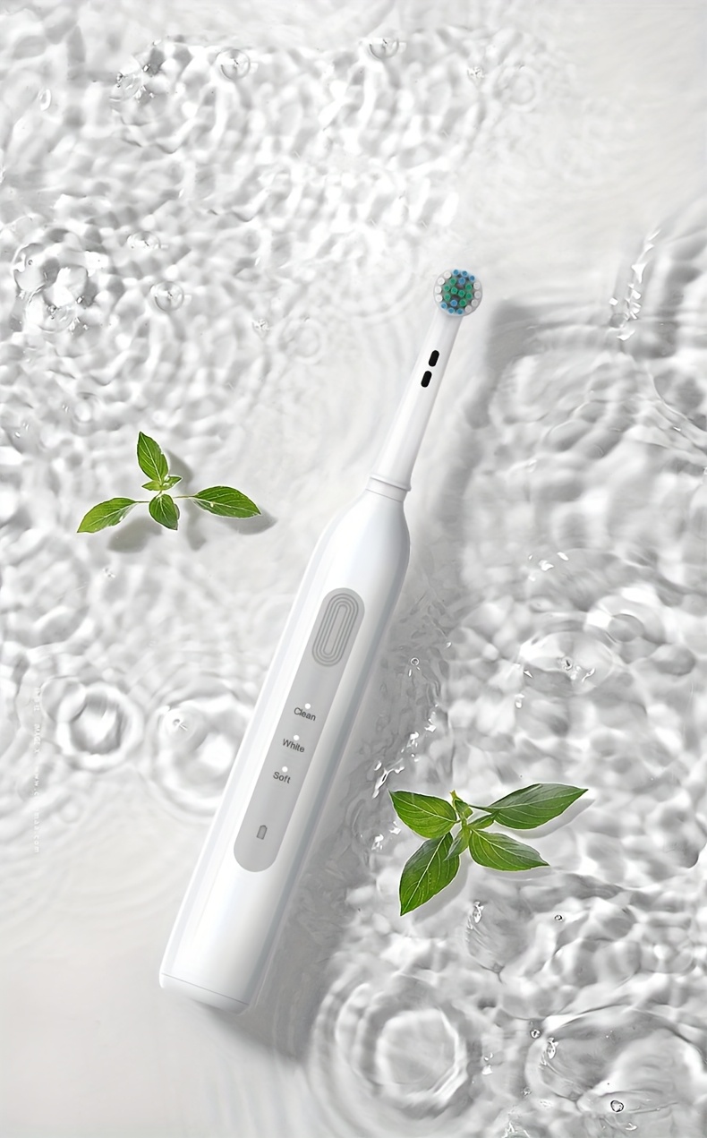 Powerful Rechargeable Electric Toothbrush- Compatible with Oral-B Brush Heads | Includes 10 Long-Lasting Replacement Heads | Ultra-Soft DuPont Bristles | 3 Cleaning Modes | USB-C Fast Charging | IPX7 Waterproof | Great Gift for Family or Travel
