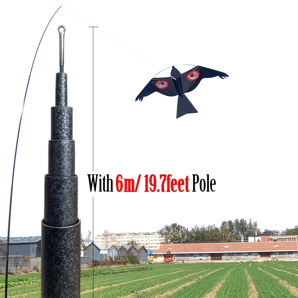 6-meter Telescopic Pole Set, Tear-resistant Nylon Eagle Kite, Wide Coverage, More Durable, Protects , Gardens, Crops, And