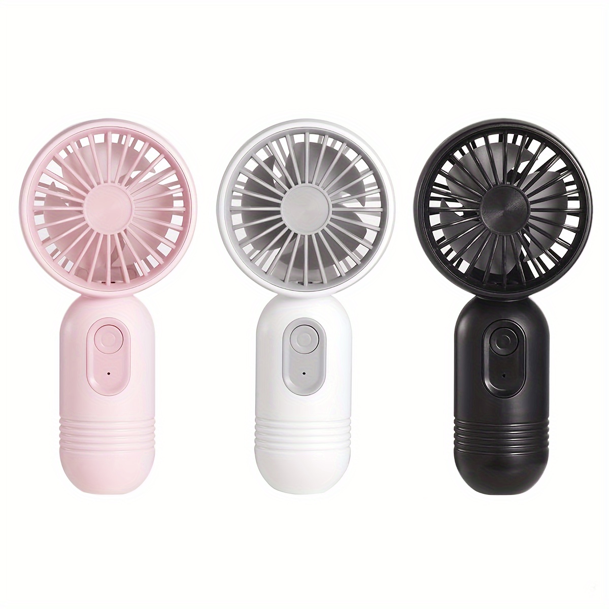 

3pcs Portable Mini Fan Handheld Personal Small Fan With 3- For Travel, Usb Rechargeable Battery Operated Eyelash Fan