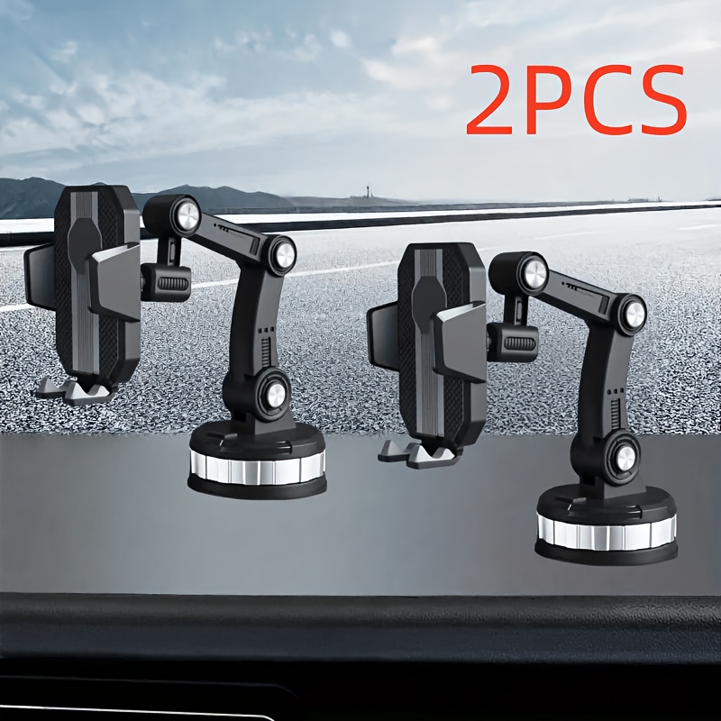 TEMU Heavy Duty Flexible Telescoping Car Phone Mount, Ultra Stable Vacuum Suction Cup Base Vehicle Phone Holder, 360 Degree Full Rotation