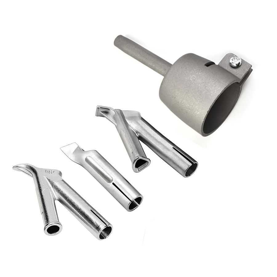 Welding Nozzle, Set Of 4 5mm Triangular And Round Nozzle Tips, Suitable For Pvc Plastic Heat Guns