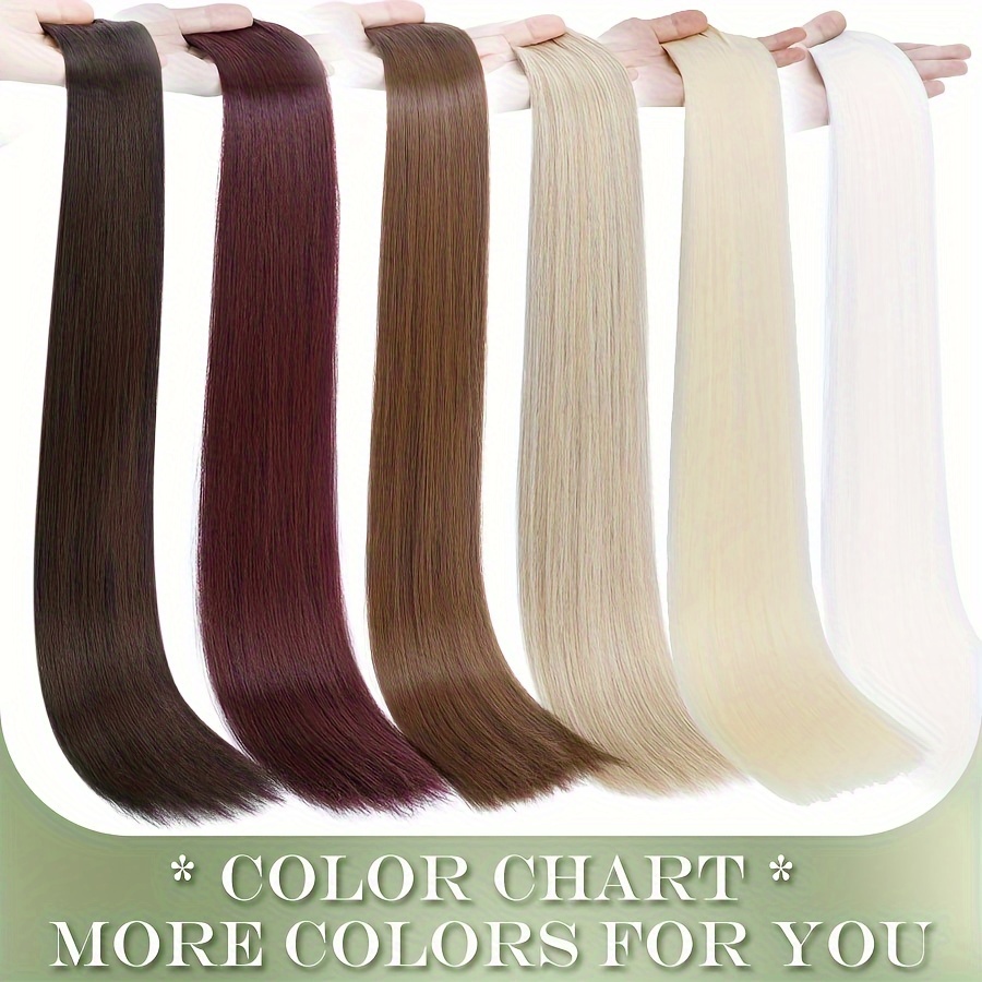 8pcs clip in hair extensions long straight thick synthetic hairpieces 23inch 58cm   double weft natural curly 8pieces set hair piece highlight mix   for women daily party halloween xmas details 3