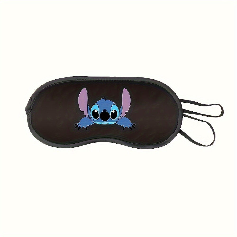 1pc disney stitch black soft sleep eye mask simple style light blocking mask for home office nap time for men and women
