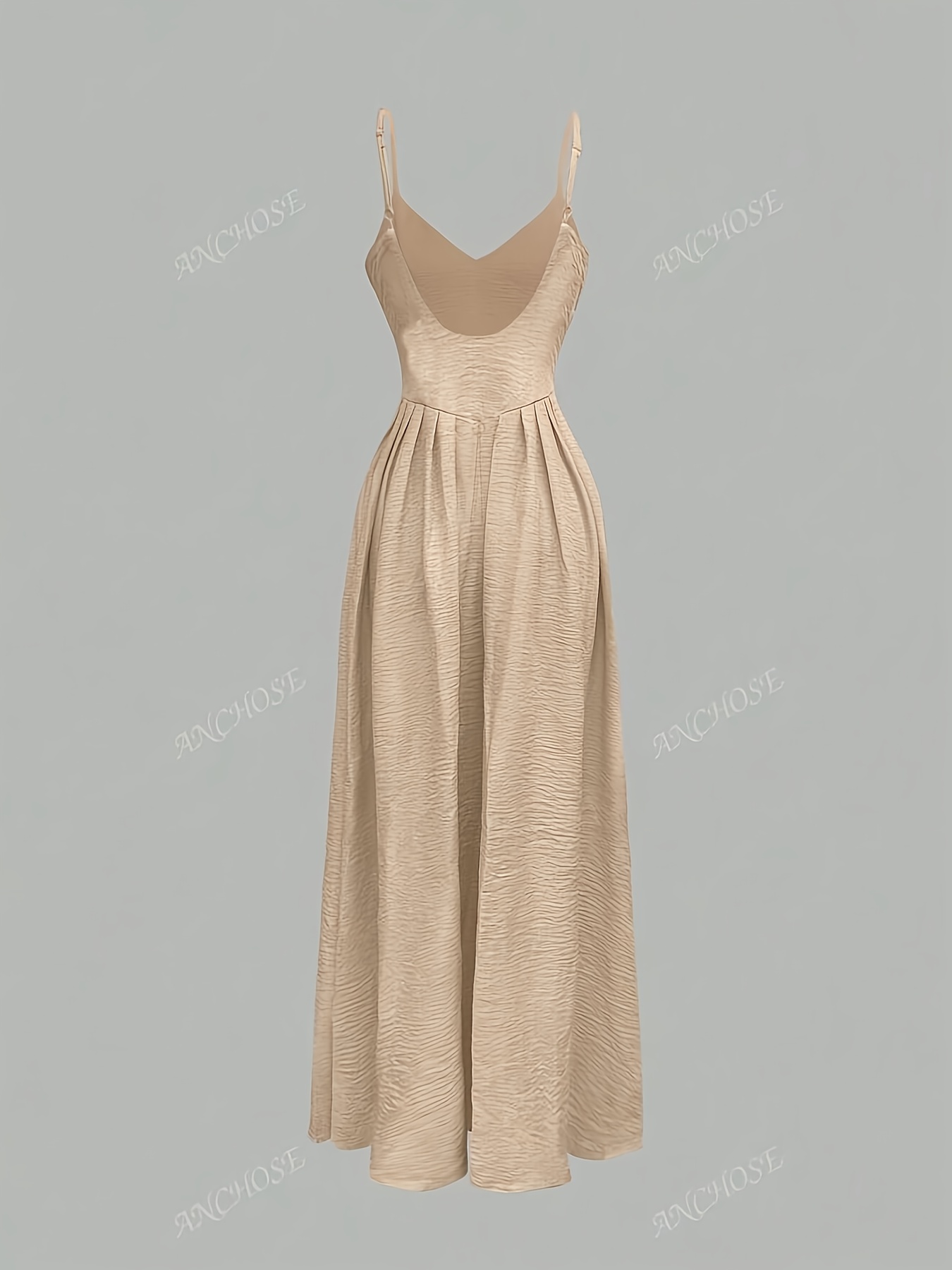 womens elegant summer backless dress cinched waist pleated - Temu Mauritius