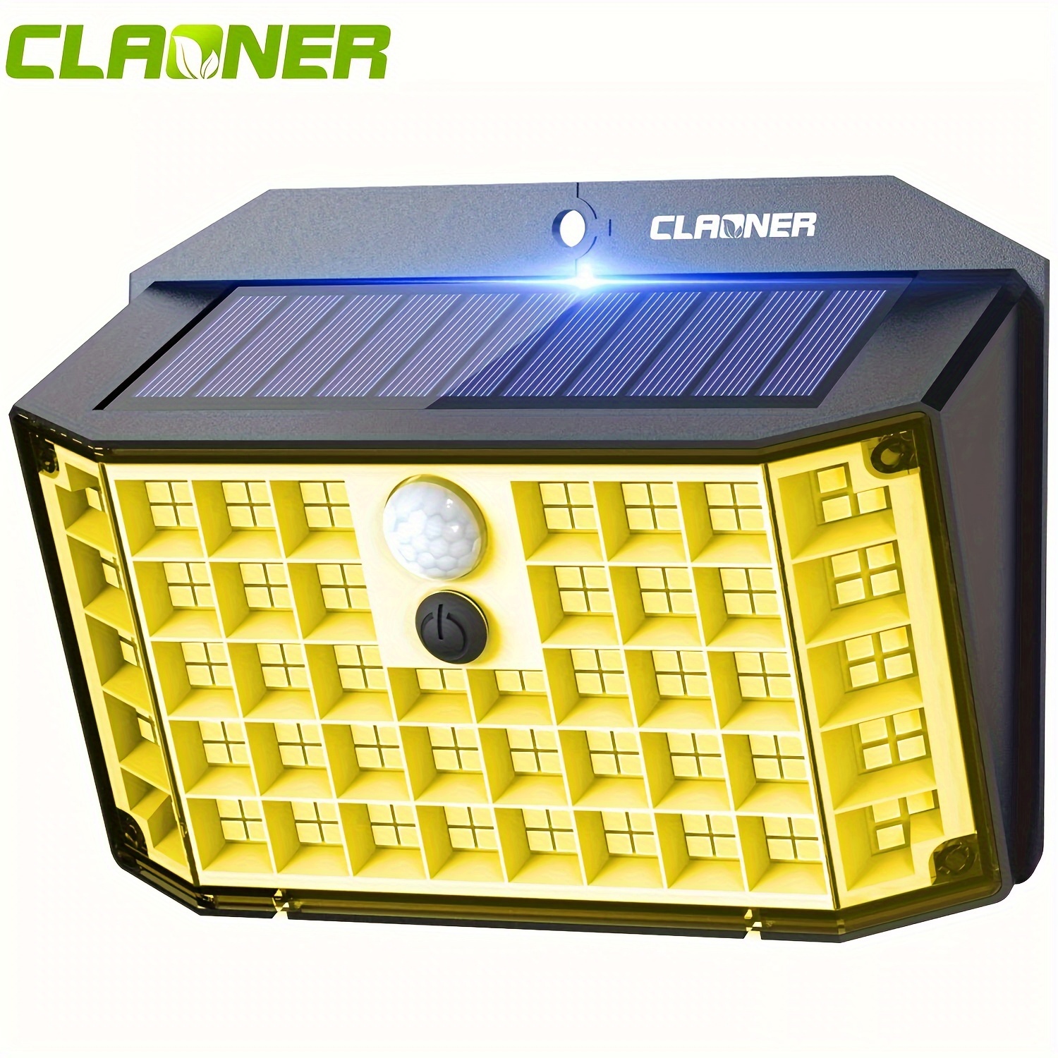 

Claoner 176led Solar Outdoor Lights Warm White Motion Sensor 270° Wide Angle Lighting Security Solar Powered Flood Lights For Outside Fence Wall Yard