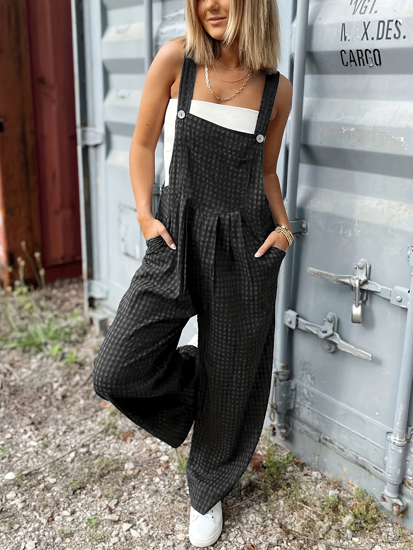 Plaid Jumpsuit