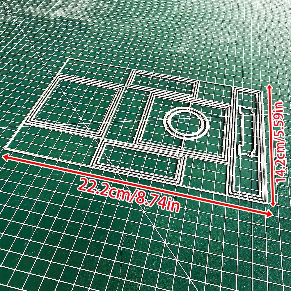TEMU 1pc Creative Folding Greeting Cards Metal Cutting Die - Versatile Craft Tool For Scrapbooks, Photo Albums, Greeting Cards And Home Decor - Great