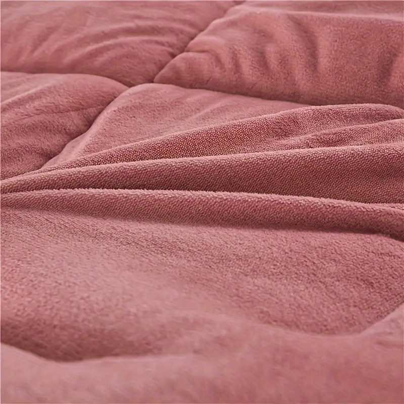 1pc   comforter   quilted   breathable box stitch solid color comforter machine washable bedroom warm autumn and winter comforter details 19