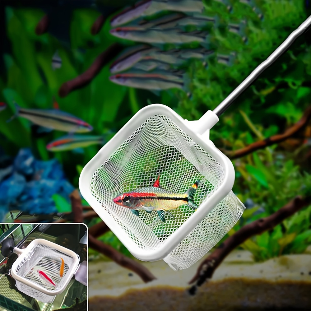 Aquarium 3D Fish Fishing Net Stainless Steel Retractable Small Shrimp  Fishing Nets, Fish Accessories For Fish Tank Cleaner Tool