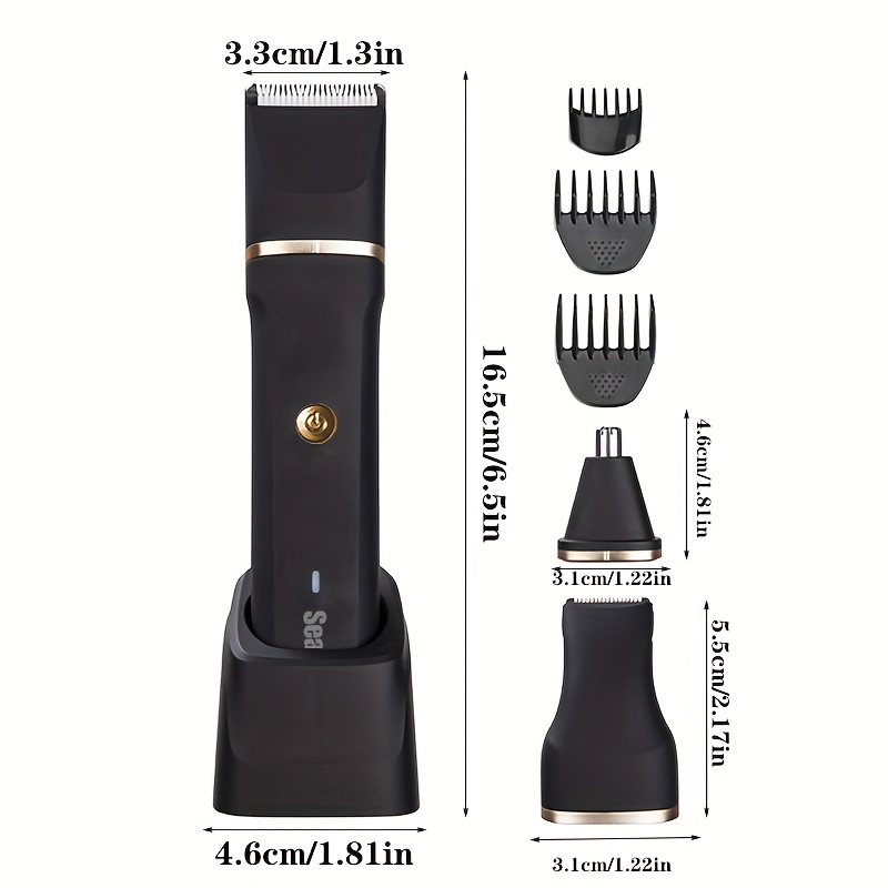 mens body hair trimmer mens groin trimmer nose hair trimmer multi functional body hair trimmer usb charging for full body hair removal on legs   and under  Product details 5