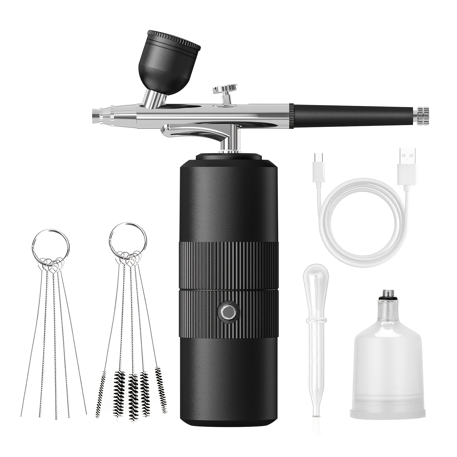 

Portable Cordless Airbrush Kit With Usb Rechargeable Compressor - Handheld For Nail Art, Cake Decorating & Painting, Airbrush Set, Machine