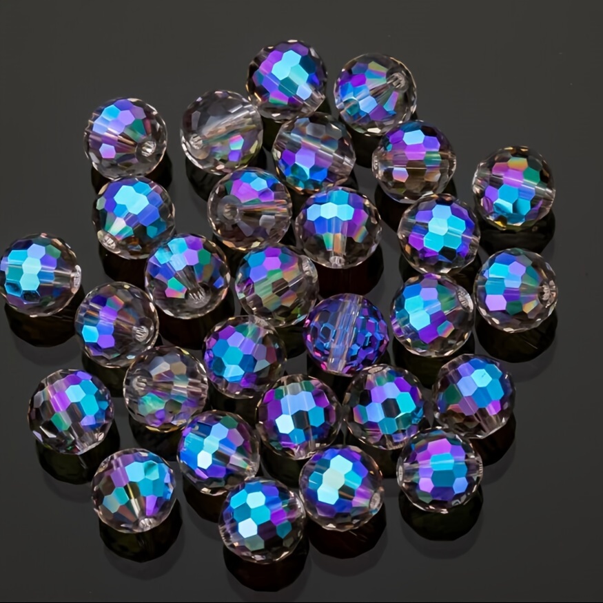 

10mm 96-faceted Ab Crystal Beads - Diy Crafts & Jewelry Making - Glass Beads