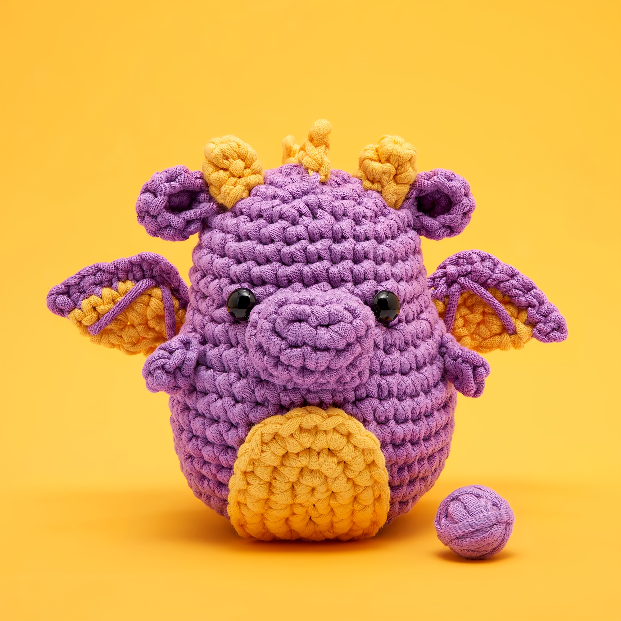 

Dragon Crochet Kit For Beginners - Easy Pea Yarn Craft Set With Step-by-step Video Tutorial, All-season Fabric Material, Deep Purple