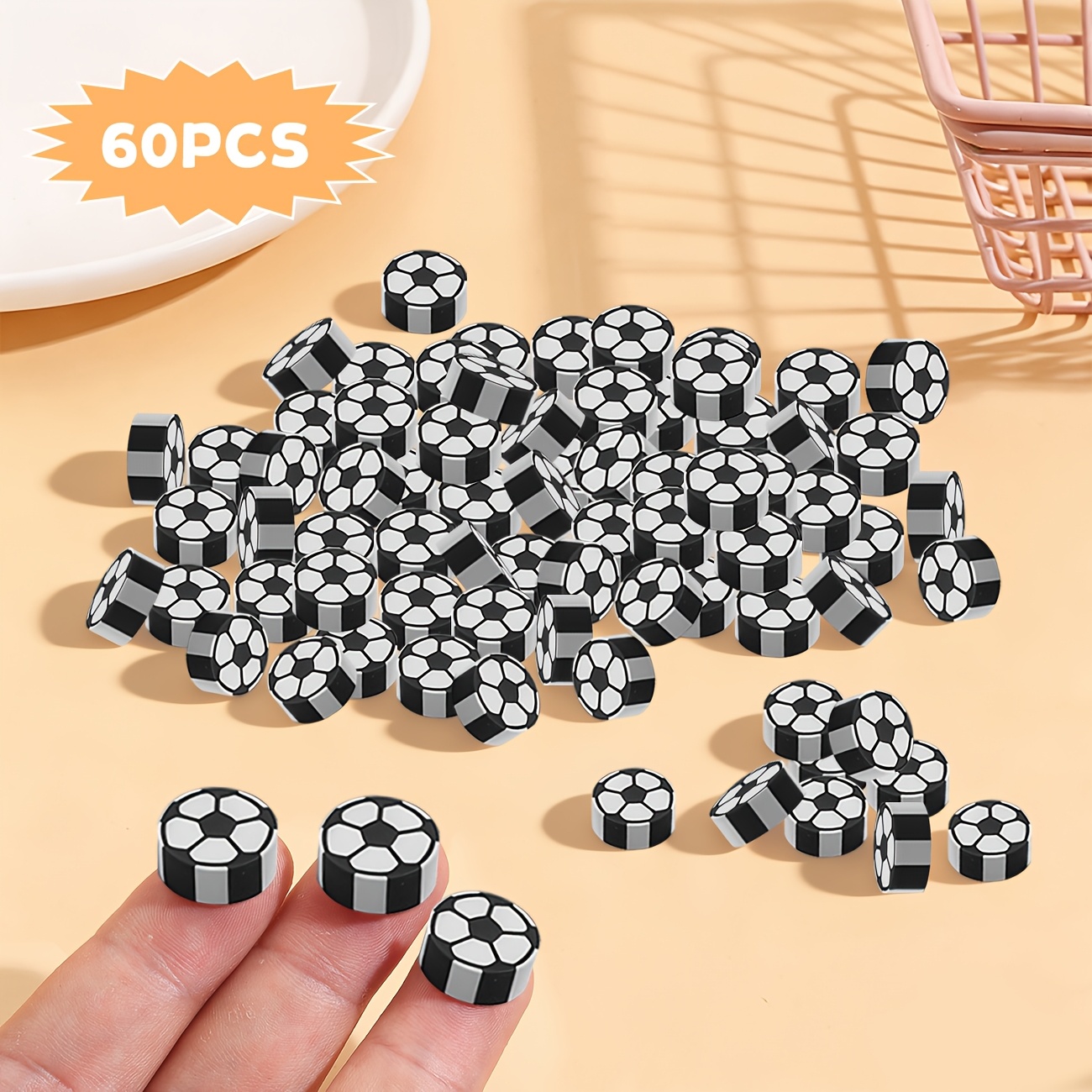 Image of 60 Mini Football Erasers, Sports-themed Mini Erasers, Shaped Erasers, Perfect As Classroom Gifts, Rewards, Or Party Favors, Suitable For Back-to-school Or Graduation Gifts