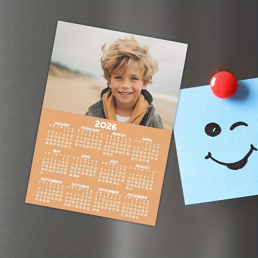 TEMU Calendario de fotos 2026 con imán / Calendario personalizado para pared/nevera / Regalo único de vacaciones para , San Valentín, /Regalo de