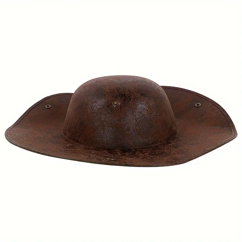 hat for adults faux leather costume accessory for birthday halloween themed parties hand washable electricity free featherless role playing prop cosplay gear details 11