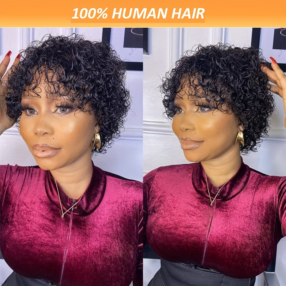 

Easy-wear Afro Wig For Women - 180% Density Brazilian Human Hair, Full Machine Made, Non-lace, Glueless