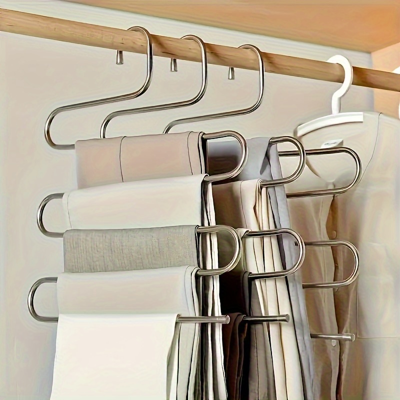 

Space-saving Stainless Steel Pants Hanger - , Non-slip & No-marks Design For Indoor Use