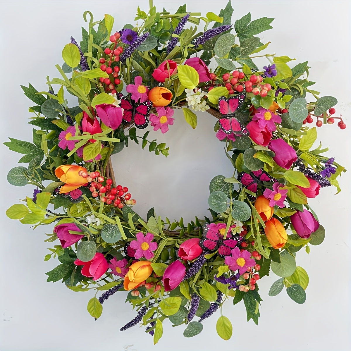 

22in Wreath - , , & Lavender And Eucalyptus - For Decor, 's/ Day